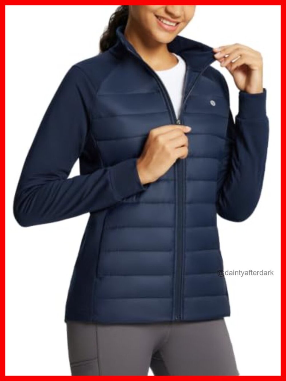 Women's Running Jacket Winter Lightweight Puffer Coat Zip Pockets